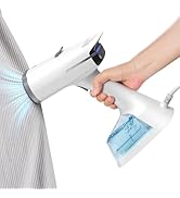 Vacuum Steamer with 270ml Water Tank, Handheld Garment Steamer for Clothes with 3500Pa Suction, L...