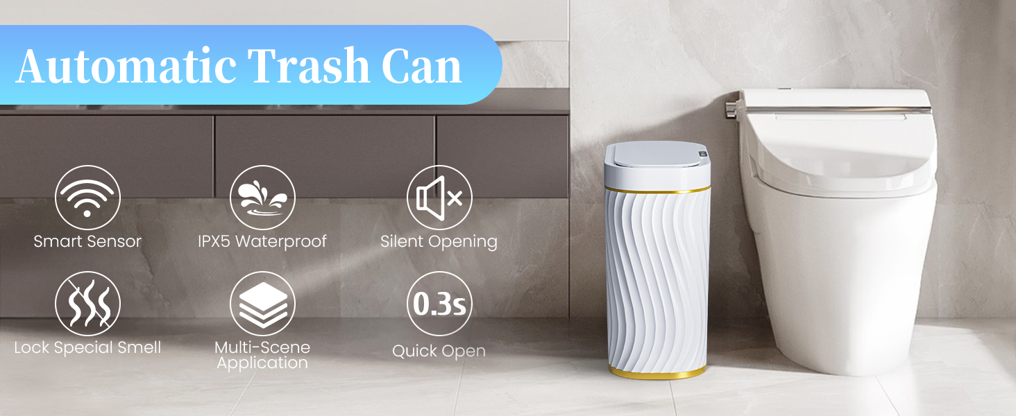 Bathroom Small Trash Can with Lid