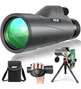 12x56 High Power Monocular Telescope with Smartphone Adapter Tripod Bag, Lightweight Monoculars f...