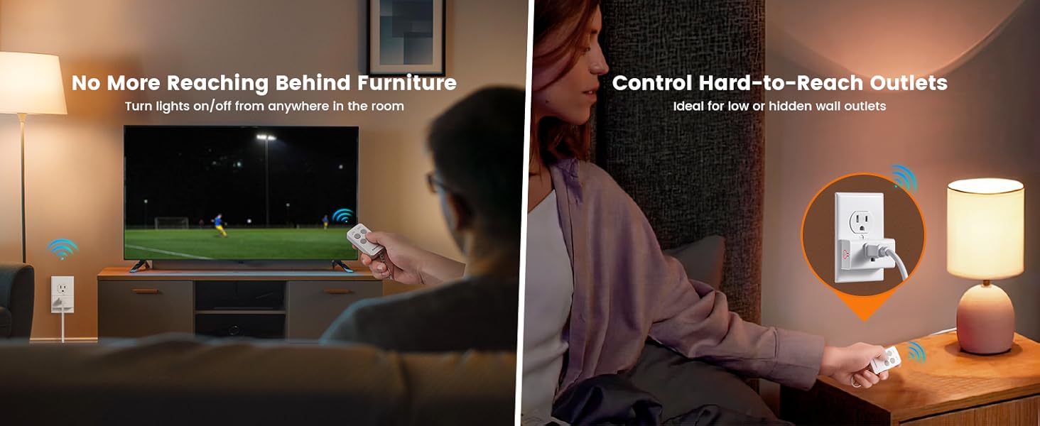 Turn lights on/off from anywhere in the room