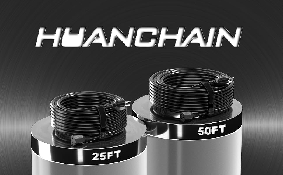 black outdoor extension cord