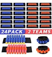 TiopLior Dart Holders Fit for Nerf Gun Bullets, 24 Pcs Gun Party Supplies Toy Gun Accessories Amm...