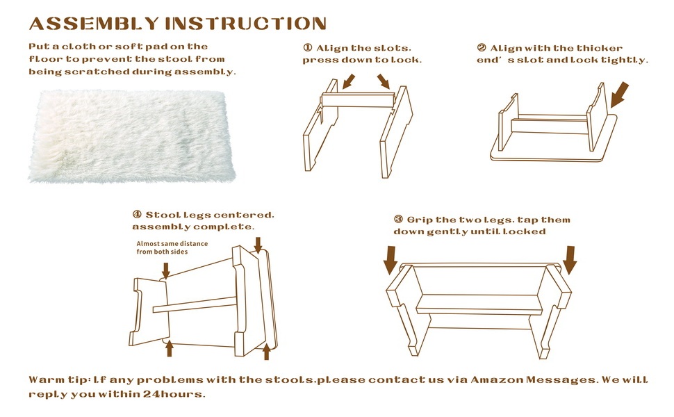 under desk foot stool Assembly Instruciton