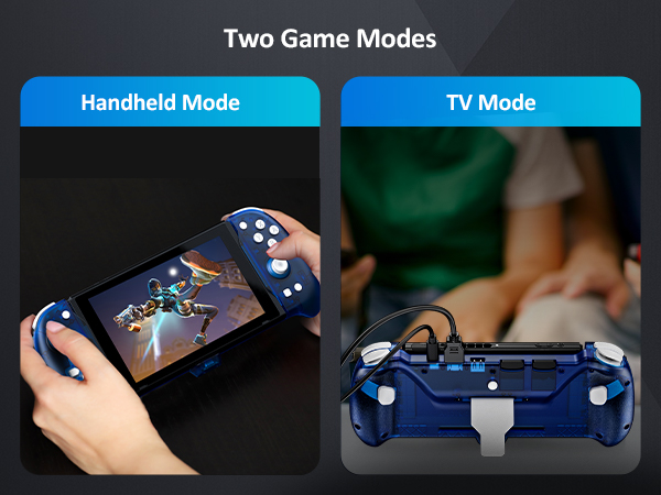 Two playing modes: handheld and tabletop mode.