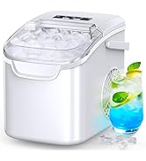 COWSAR Ice Maker Countertop, Portable Ice Machine with Self-Cleaning, 26.5 lbs/24Hrs, 8 Ice Cubes...