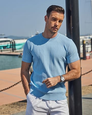 mens knit t shirts