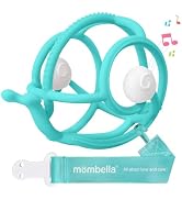 Mombella Teething Toys 6-12 Months, 2 in 1 Snail Baby Teether &amp; Rattle Toys 3-6 Months, Silicone ...