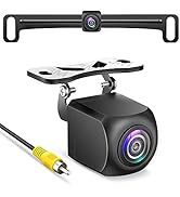 HD Backup Camera,Metal Housing 170 Degree Wide View Angle License Plate Rear View Camera for Car,...