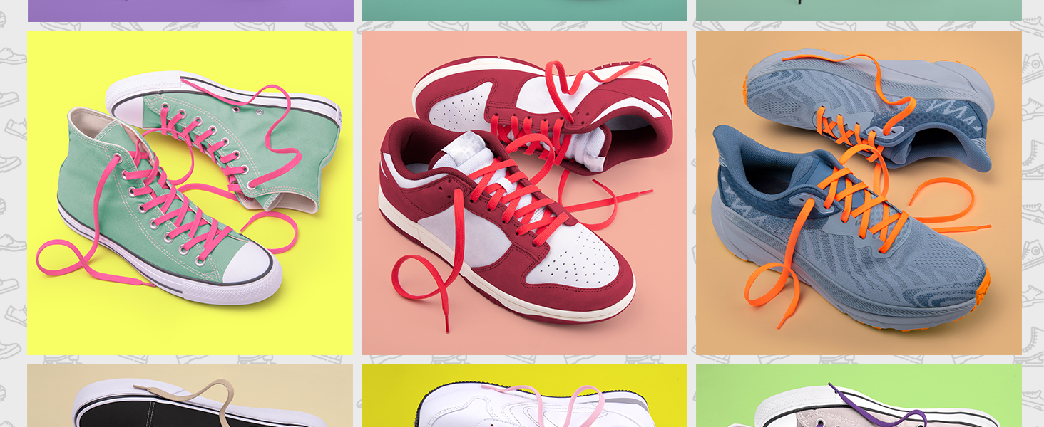 Flat shoe laces for sneakers shoelaces athletic running sports kids shoelaces white black strings