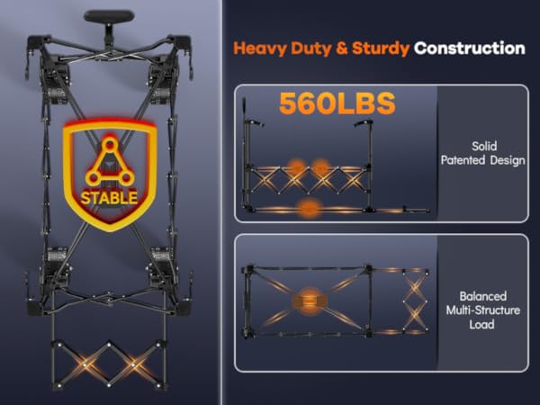 study heavy duty foldable cart with 600LBS load capacity
