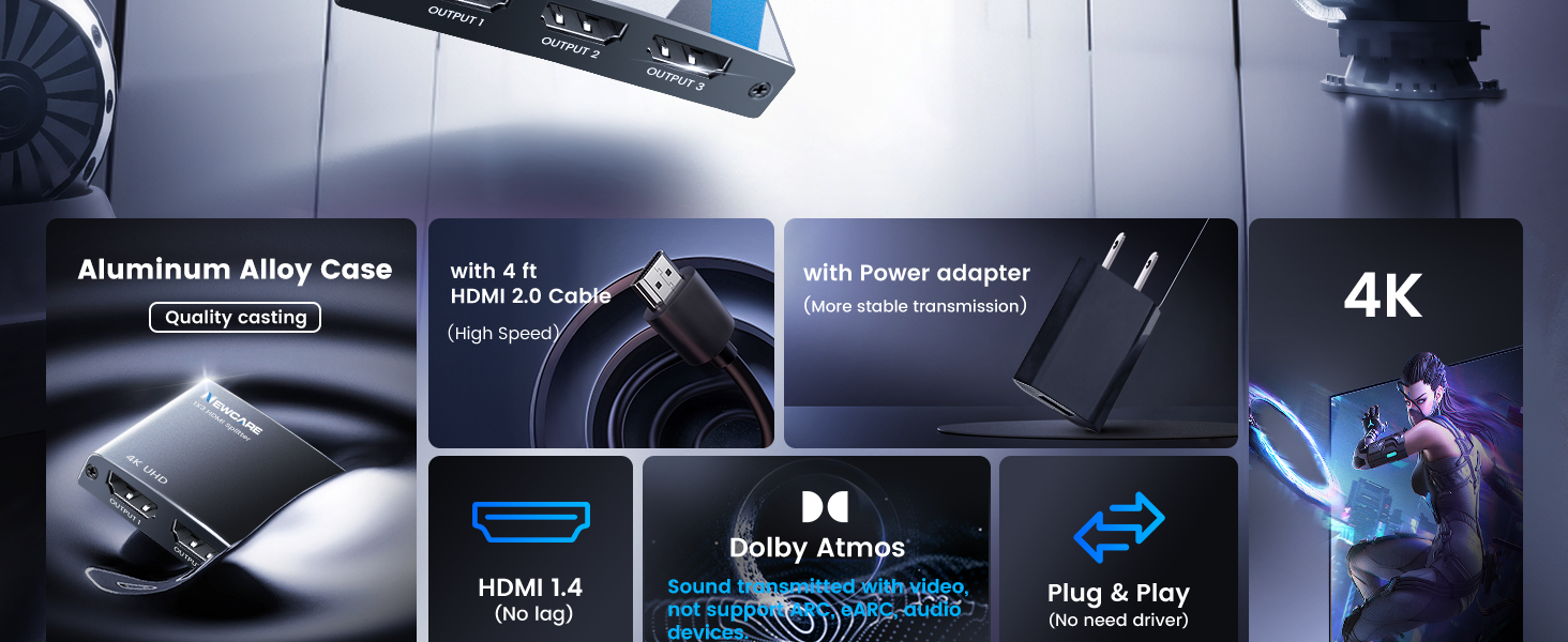 3 port hdmi splitter 