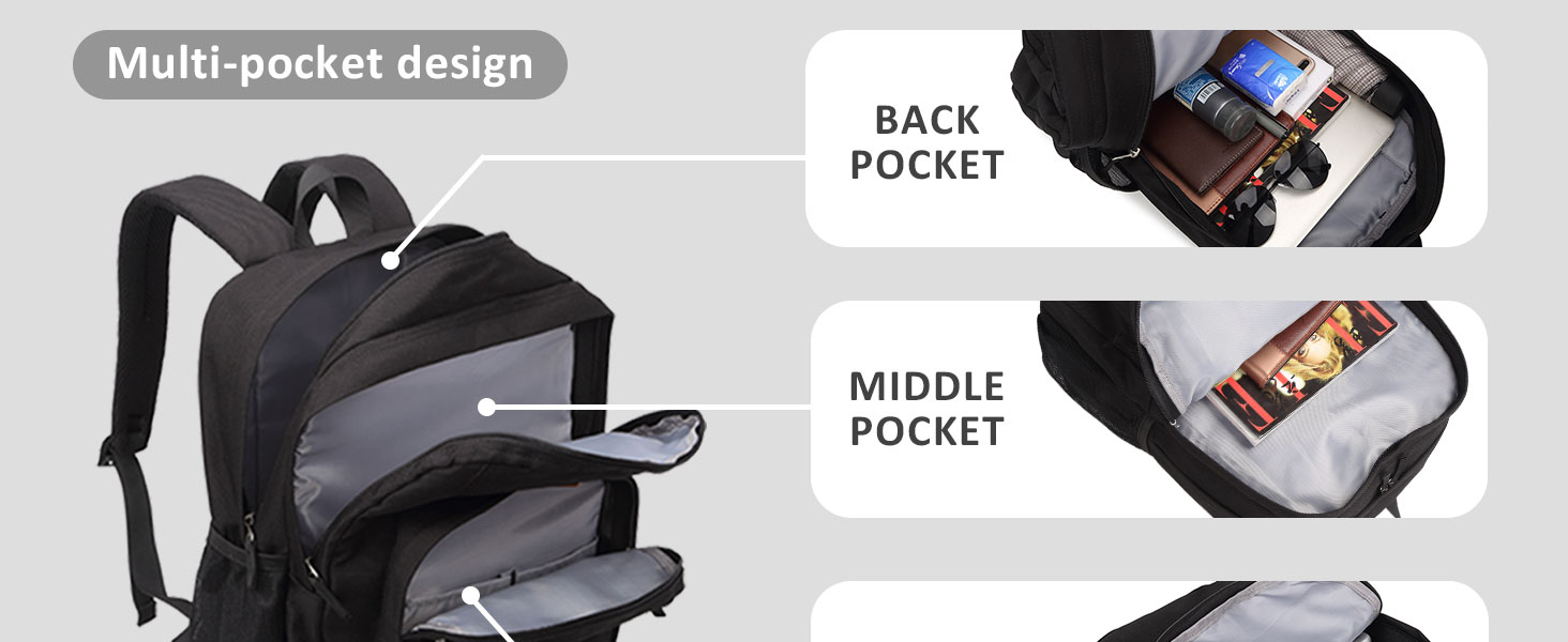 the middle high school backpack desighed with spacious and organized storage