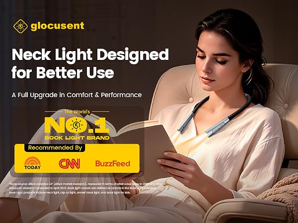 glocusent led neck reading light