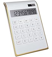 Solar Gold Calculator Standard Function Desktop Calculator LCD 10-Digit Desktop Calculator for Of...