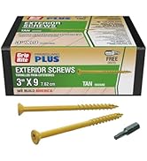 Grip-Rite L3STT1 PrimeGuard Plus #9 x 3 Wood to Wood Deck Screw, Tan, 1lb Box