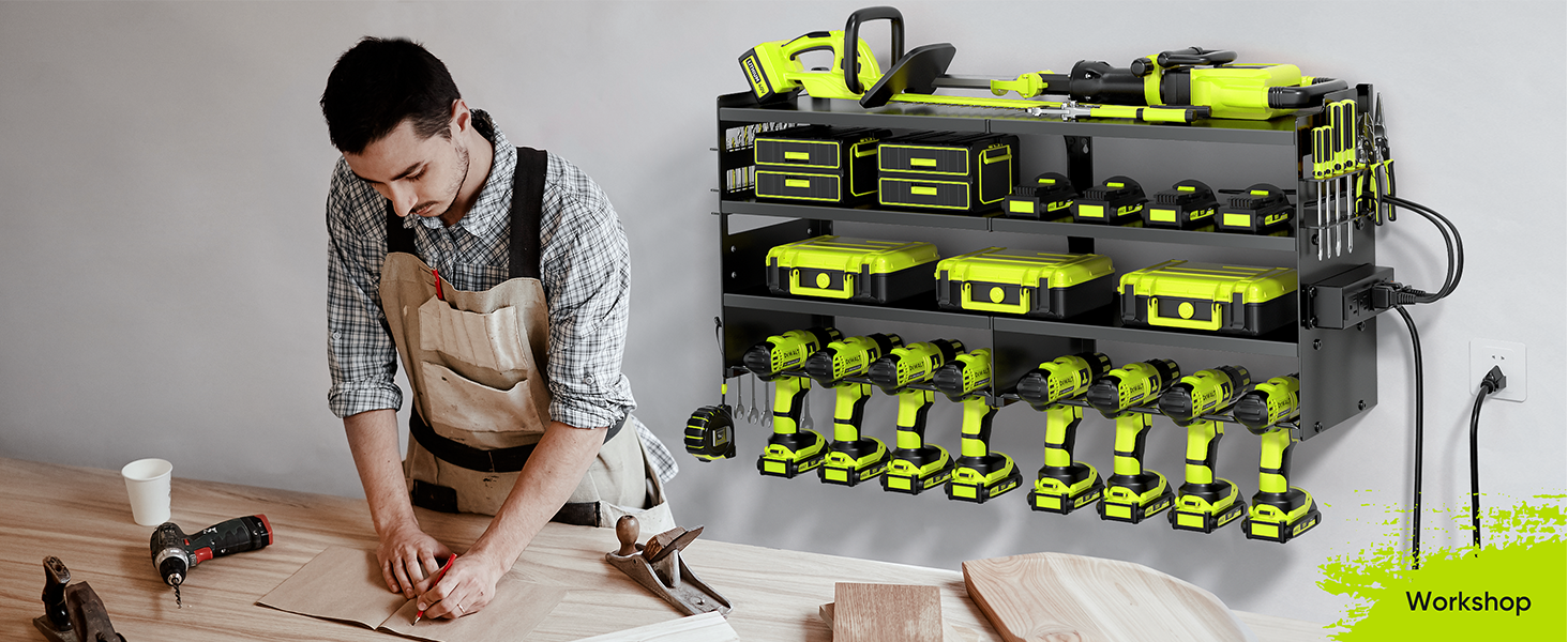 Power Tool Organizer Charging Station
