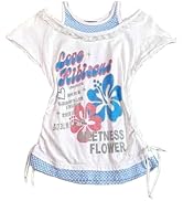 Emo Short Sleeve Graphic Tees Kawaii Cutecore Harajuku Vintage Y2k 2000s Tops Summer Alt Goth Cut...