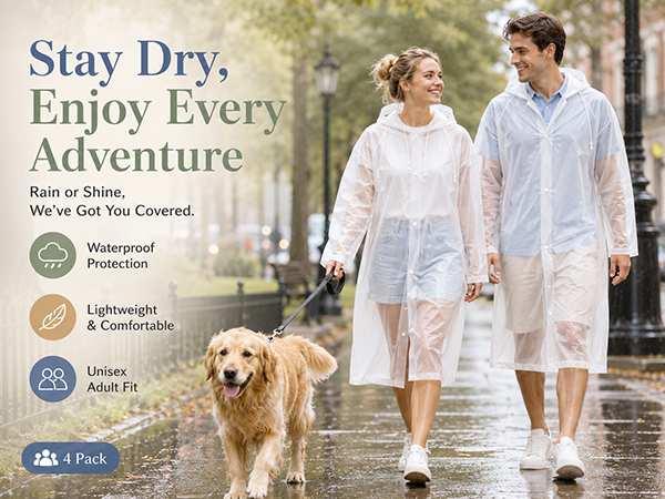  Raincoats 4 Pack