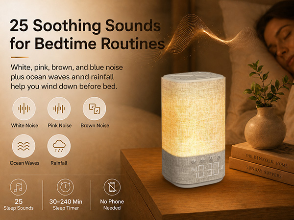 alarm clock with sound machine
