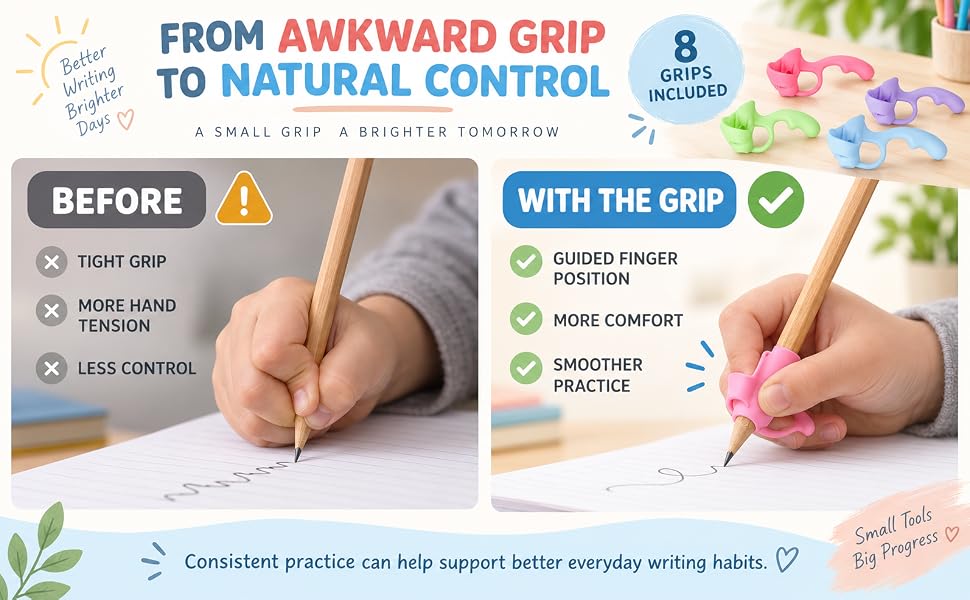 Ergonomic Pencil Grippers Holder for Kids
