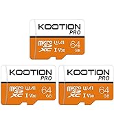 KOOTION 3 Pack 64GB Micro SD Card Ultra Micro SDXC Memory Card 64 GB U3 High Speed TF Card R Flas...