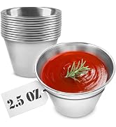 12 Pcs Dipping Sauce Cups - Stainless Steel Condiment Cups with Stackable Design, Sauce Ramekins ...