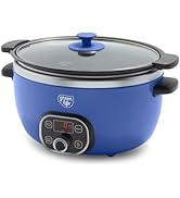 GreenLife 6QT Slow Cooker, Non-Toxic PFAS-Free Ceramic Nonstick Removable Interior Bowl, Programm...