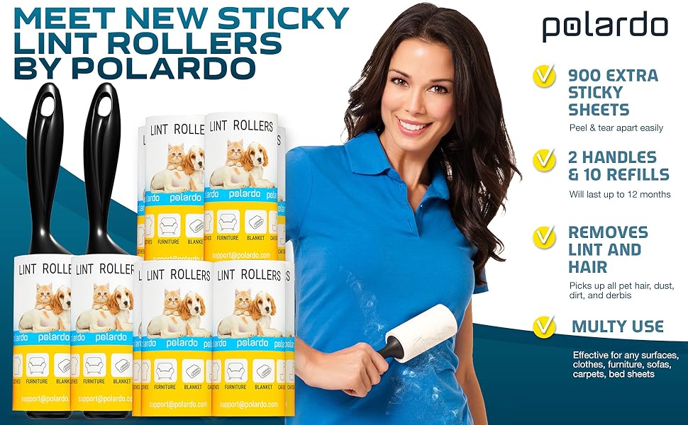 lint rollers, extra sticky, removes lint and hair