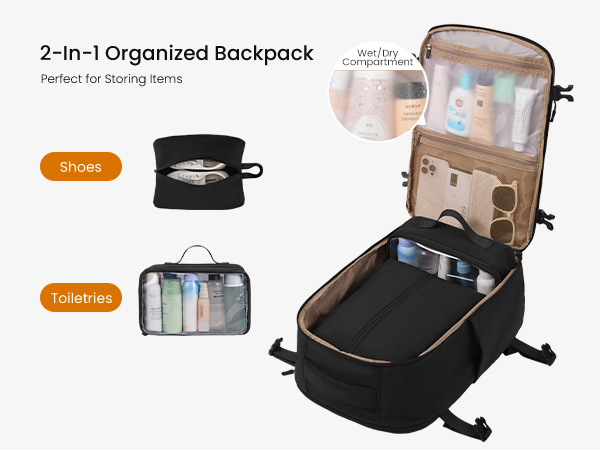 travel backpack personal item size