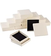 Craftdady 12pcs Small Square Jewelry Boxes 3.62" Cube Jewelry Gift Boxes for Bracelets Beige Earr...