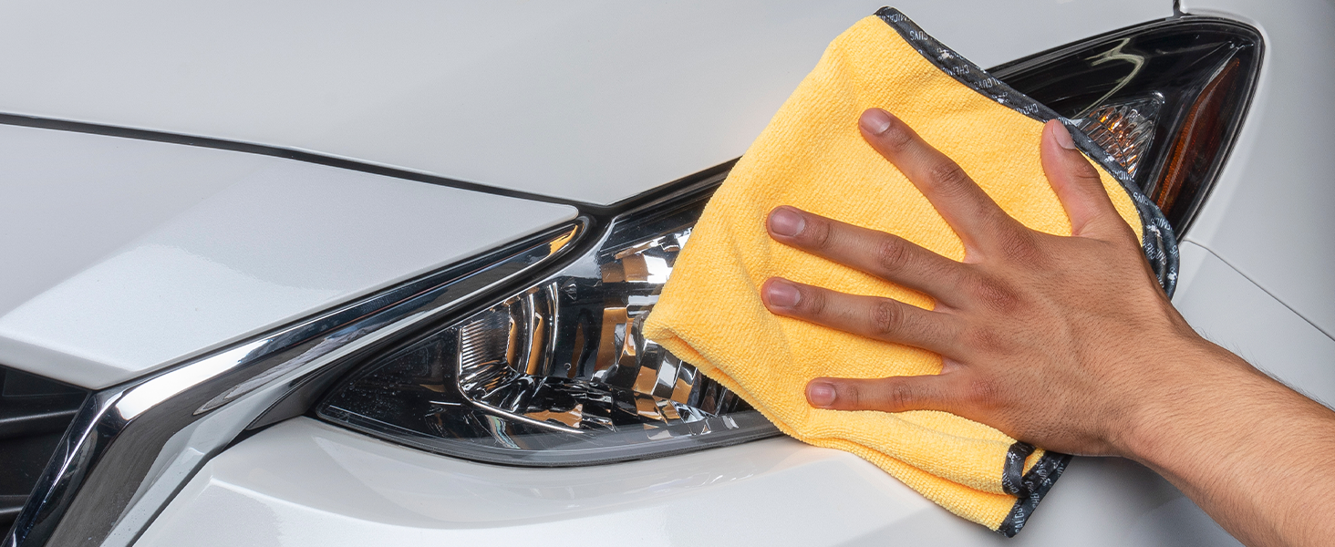 Soft microfiber car towels lift dirt and water safely from paint, glass, and plastic without streaks