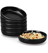 HaWare Pasta Bowls Set of 6, 33oz Large Salad Bowls for Home Kitchen, Ceramic Serving Plates for ...