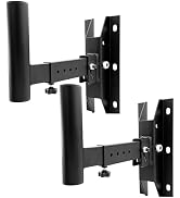 5 CORE Pair of Speaker Stand Wall Mounted Bracket Heavy Duty Metal Supports 88 Lbs Holder Rotatab...