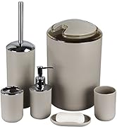 IMAVO Bathroom Accessories Set, 6-Piece Plastic Gift Set, Toothbrush Holder, Toothbrush Cup, soap...
