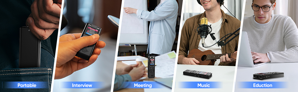 audio recorder with playback, voice activated recorder, audio recorder tape