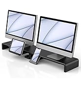 2 Pack Monitor Stand Riser, Klearlook Foldable Computer Monitor Riser, Height Adjustable Computer...