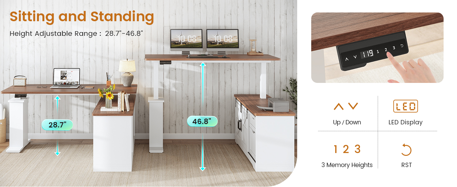 l shaped standing desk