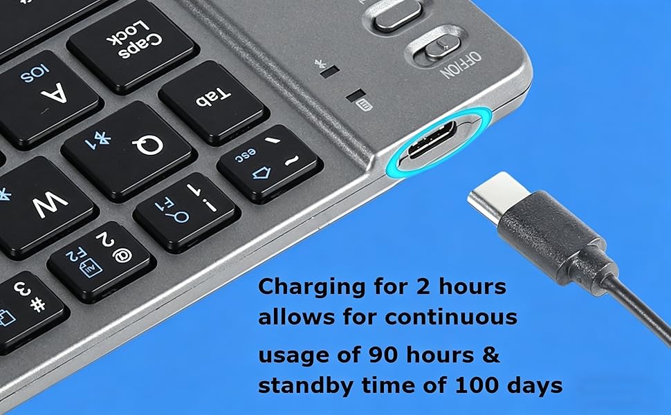 Pocket Travel Folding Keyboard for PC Laptop Computer Phone Samsung Android Tablet iPhone iPad Mac