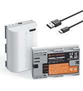 K&amp;F Concept 2600mAh LP-E6NH Battery, 2-Pack USB-C R7 Batteries Compatible with Canon EOS R R5 R6 ...