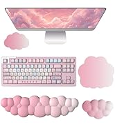Cloud Mouse Pad Keyboard Wrist Rest for Mouse 4PCS Mini Small Desk Mat Pad Set Memory Foam Non-Sl...