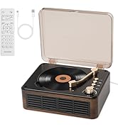 Gueray CD Player with Speakers HiFi Stereo Sound for Home,Bluetooth Retro Wood CD Music Players F...