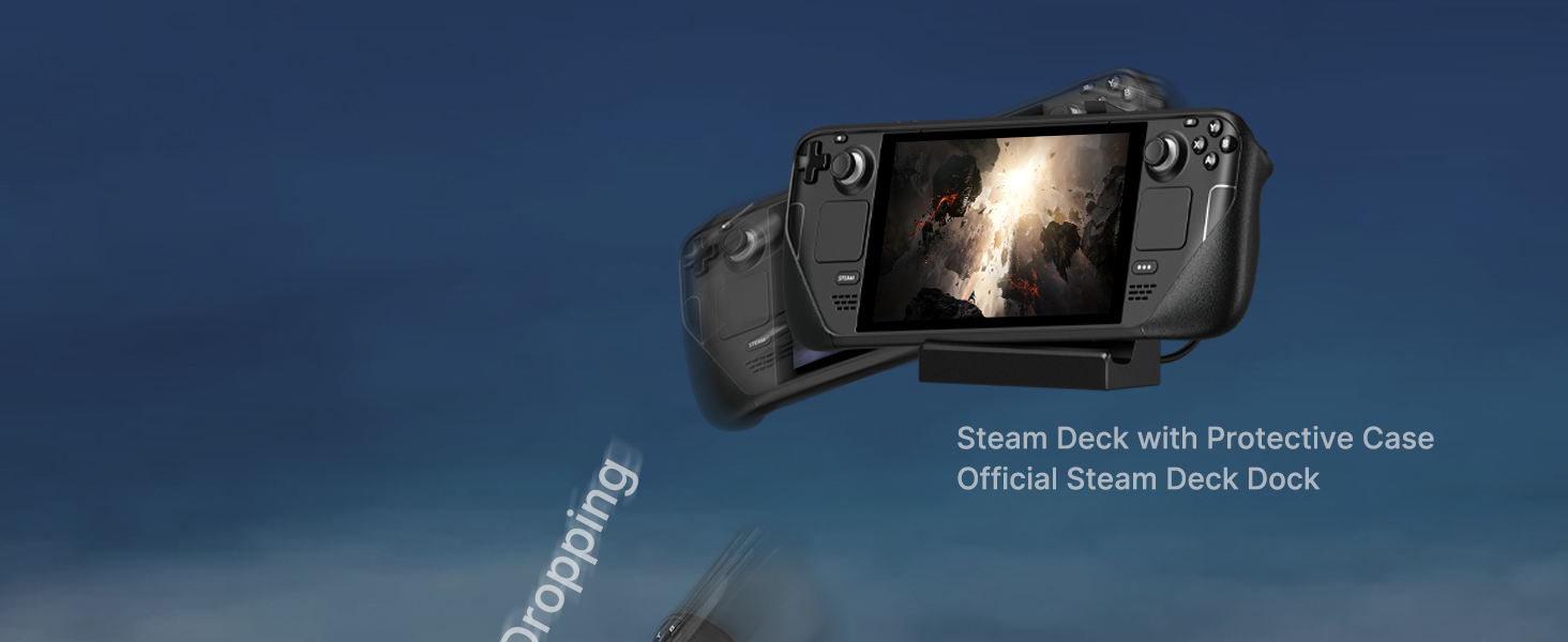 JSAUX Stand for Official Steam Deck Dock and Steam Deck/ROG Ally with Case