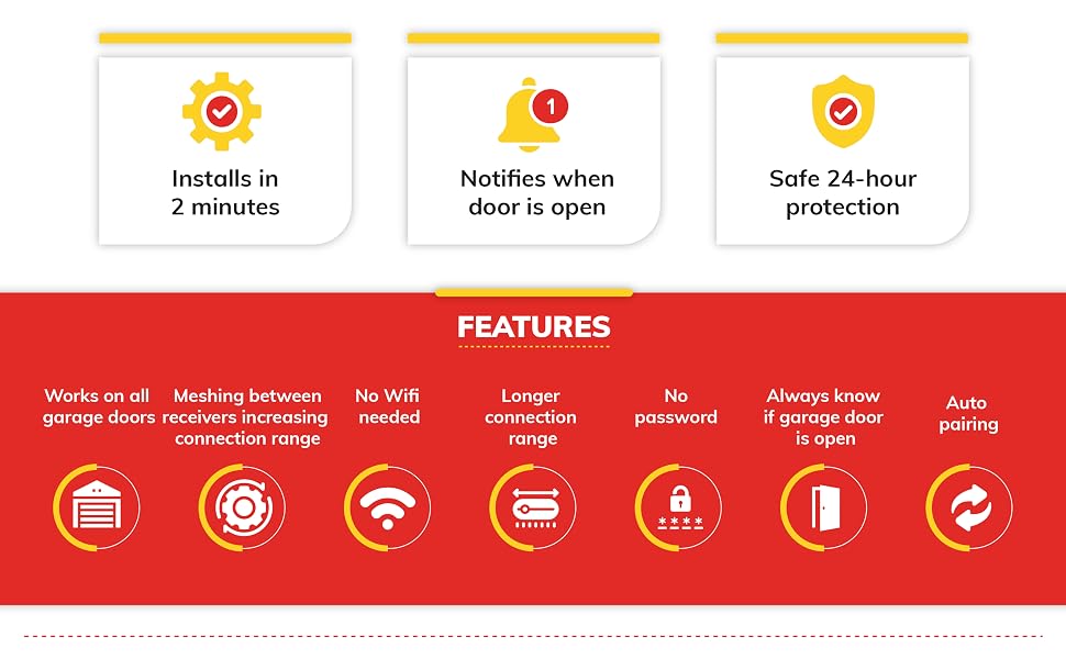 door left open alarm, garage door alarm, door open sensor light, garage sensors, 