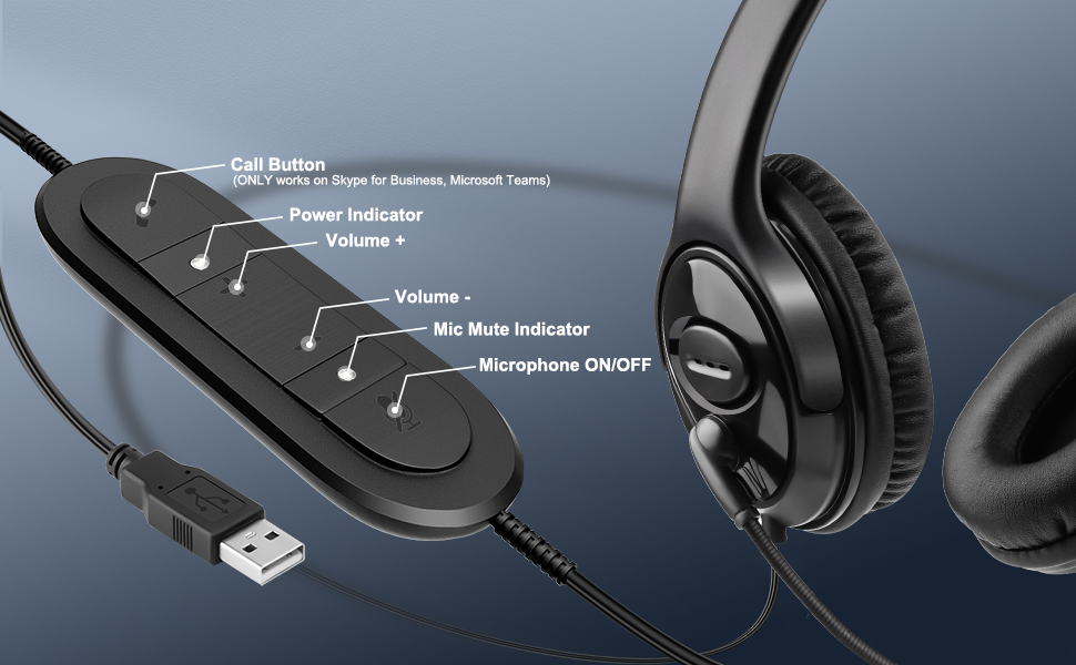 skype headset with microphone usb
