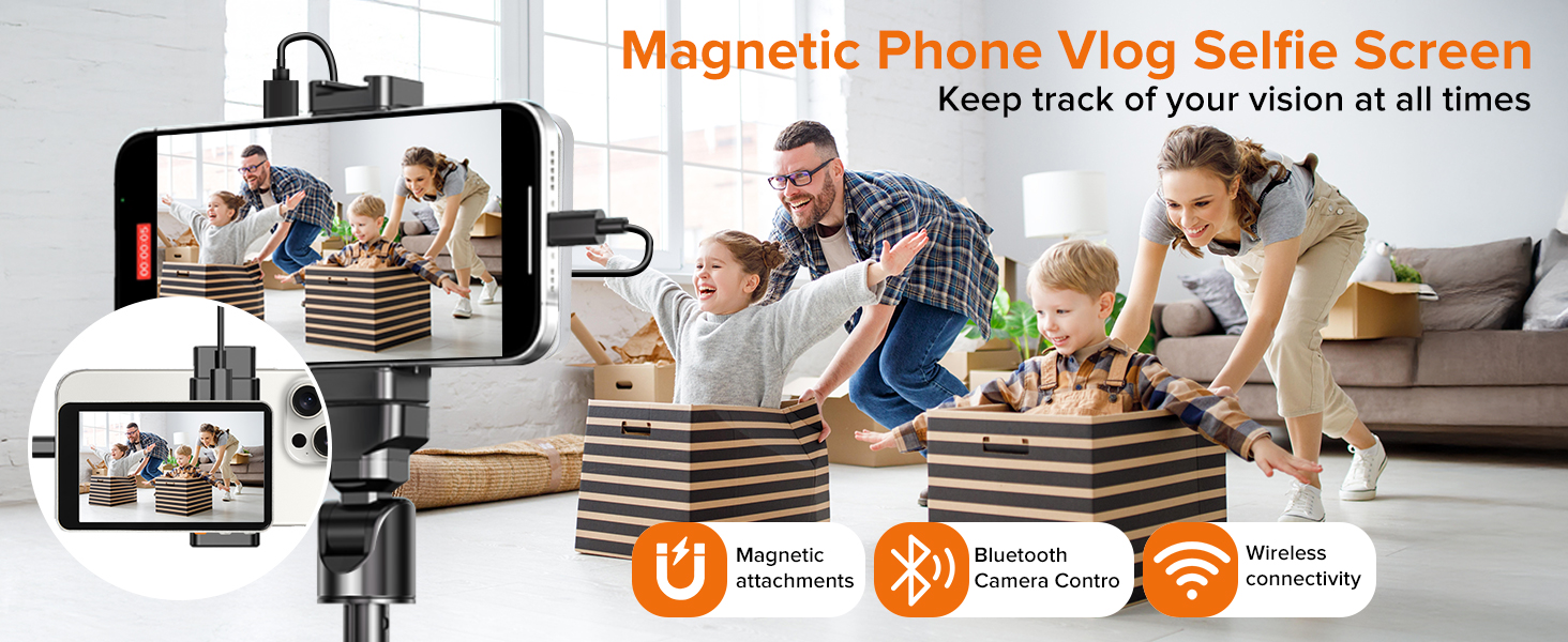 Magnetic Phone Vlog Selfie Monitor Screen