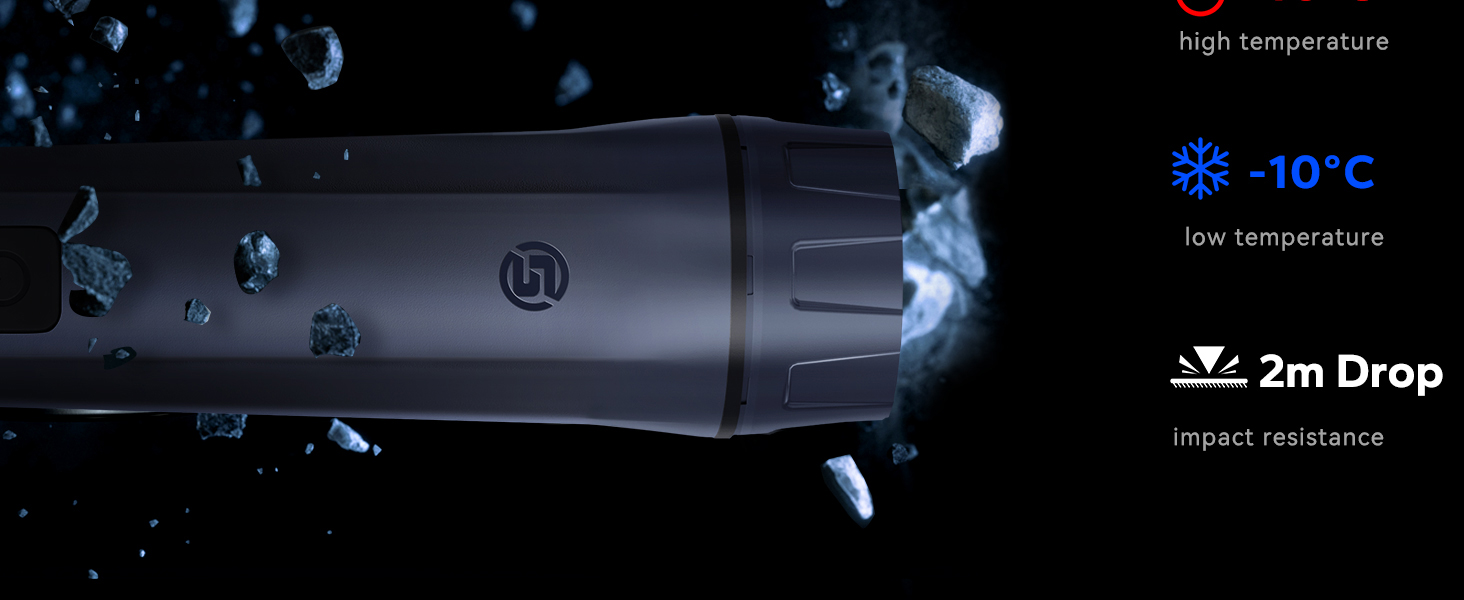 Works in 40? heat and -10? cold with 2-meter drop impact resistance.