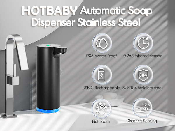 foam soap dispenser automatic rechargeable