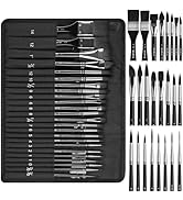 Nicpro 24pcs Watercolor Brushes Professional, Soft Synthetic Squirrel Hair Watercolor Brush Set w...