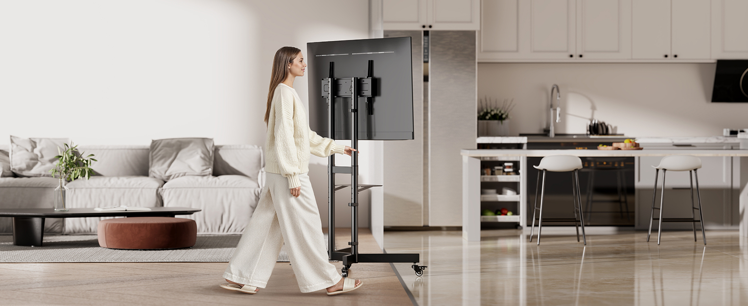 tv stand on wheels