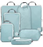Large Compression Packing Cubes for Travel-Packing Cube Luggage Organizers 7 Piece Set for Checke...